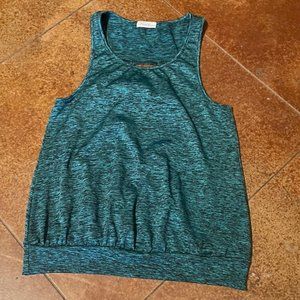 Faddare athletic tank top bluegreen space dye Size Small